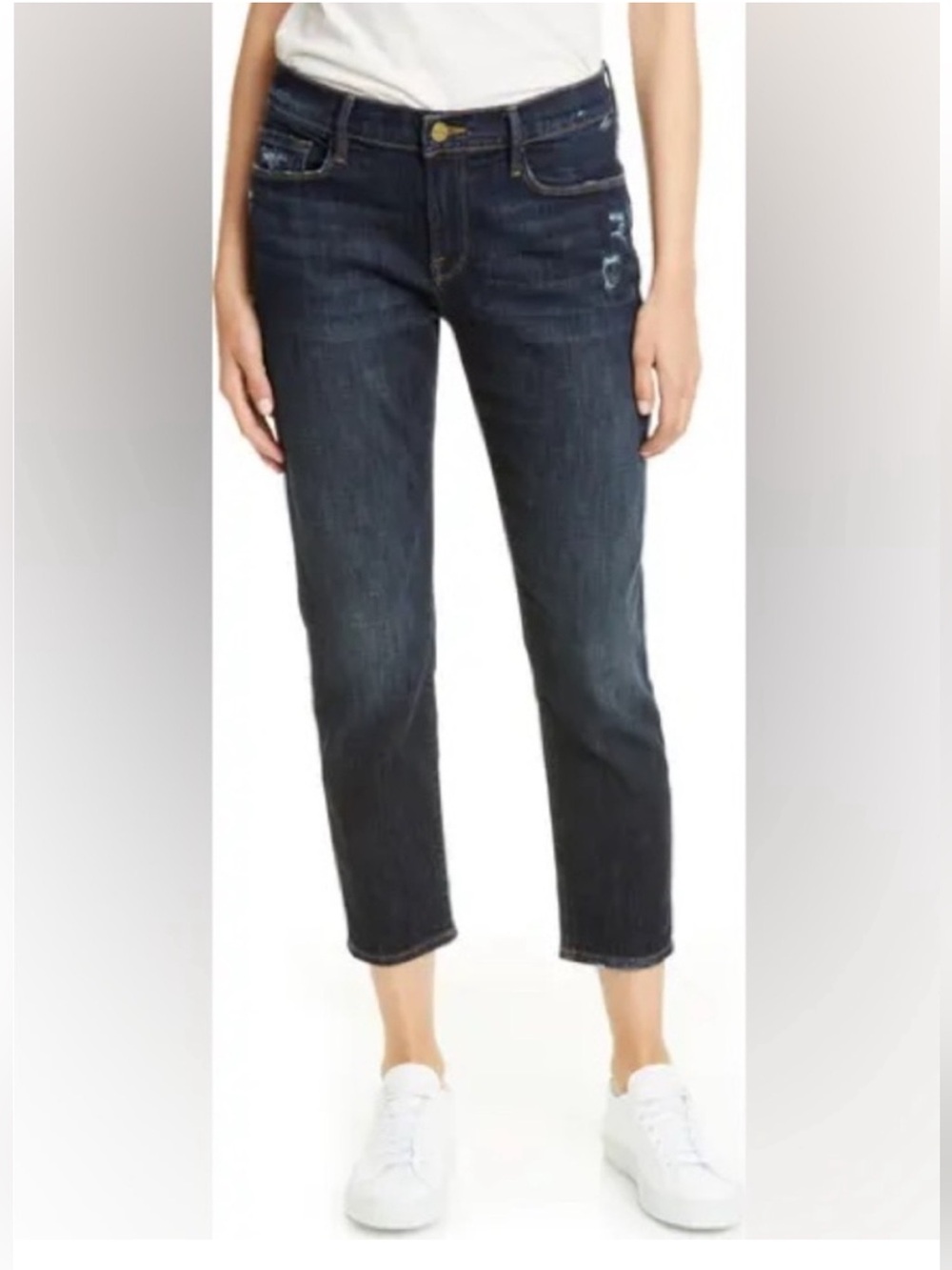 Frame Le Garcon Crop Jeans in Covant Blue size 23